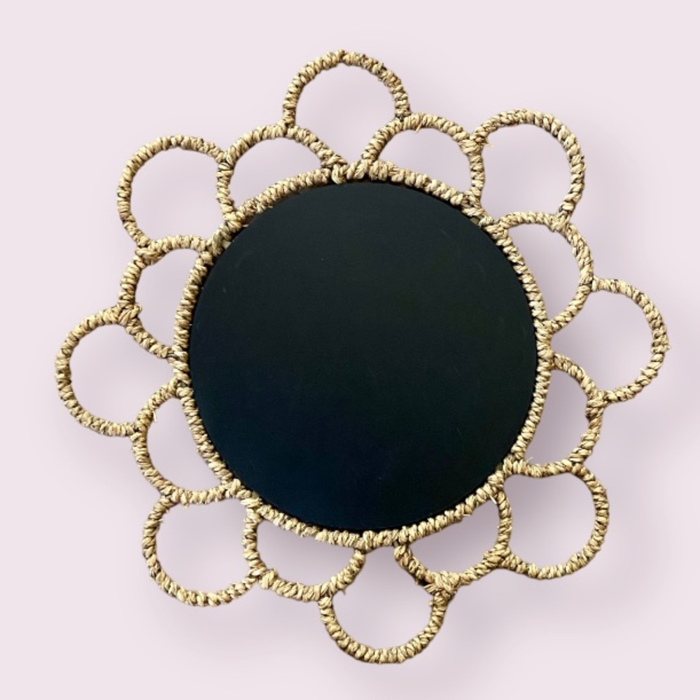 Boho Wicker Flower Chalkboard